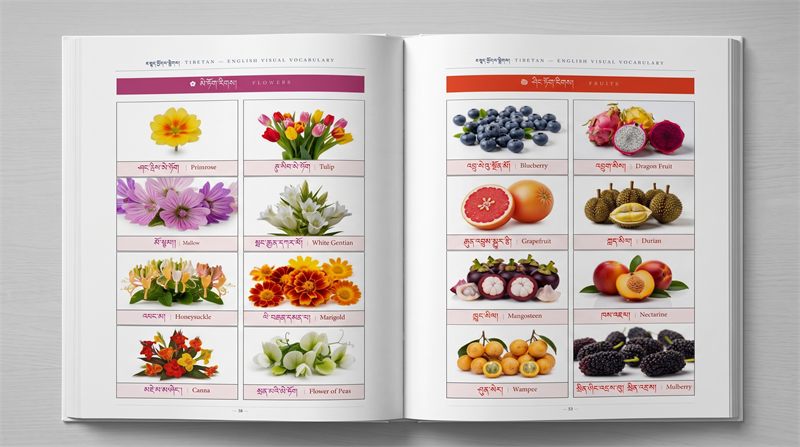 Tibetan–English Visual Dictionary — sample page 1 inside the book