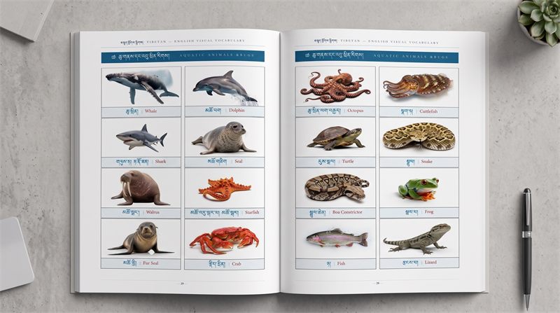 Tibetan–English Visual Dictionary — sample page 4 inside the book